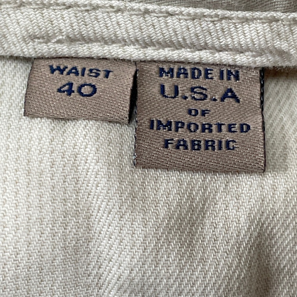 Bills Khakis Pants Mens 40x25 Tan Classic Fit Straight Leg Chino Trousers USA - Picture 9 of 10
